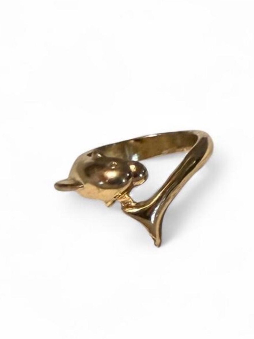 Dolphin-Shaped Gold Silver Ombré is a Dolphin Ring Sz 8